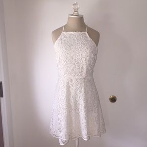 kendall & kylie white skater dress